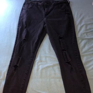 Black tipped skinny jeans size 16